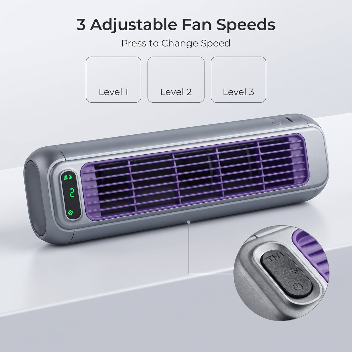 Portable Car Cooling Fan with 3 Adjustable Speeds