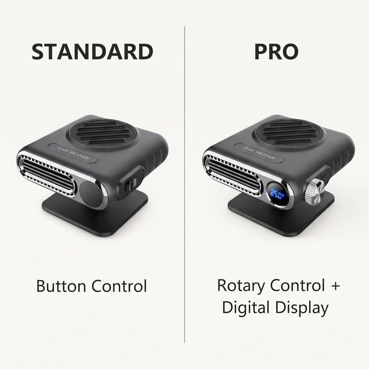 Portable Car Heater & Windshield Defogger With Adjustable Airflow