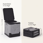 Portable Folding Car Toilet With Lid for Camping & Travel