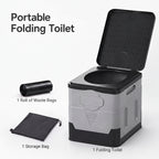 Portable Folding Car Toilet With Lid for Camping & Travel