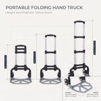 Portable Folding Hand Truck Dolly With Telescopic Handle