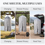Portable Hanging Privacy Shelter With Pop-Up Umbrella Frame
