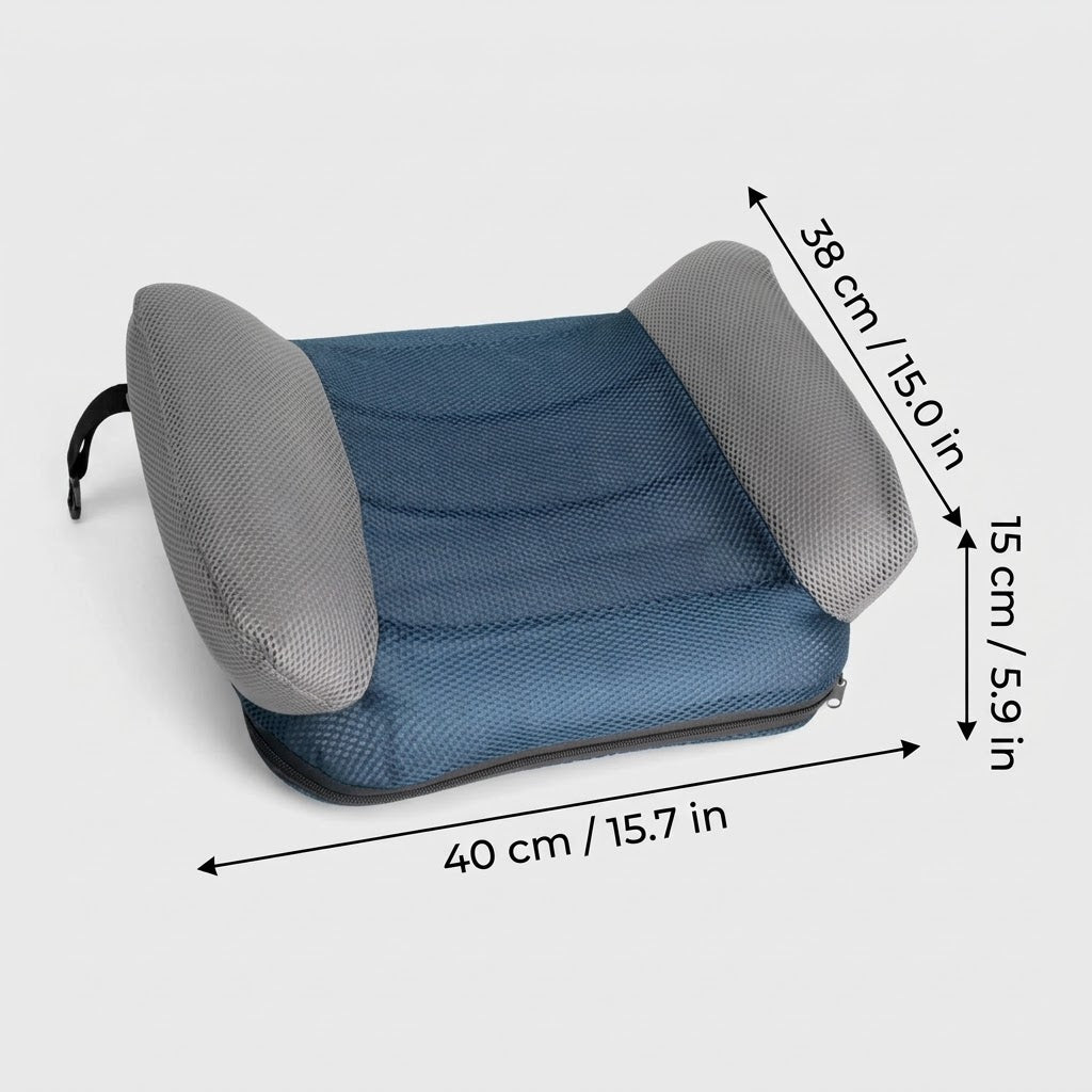Portable Inflatable Seat Cushion With Mesh Cover And Side Supports