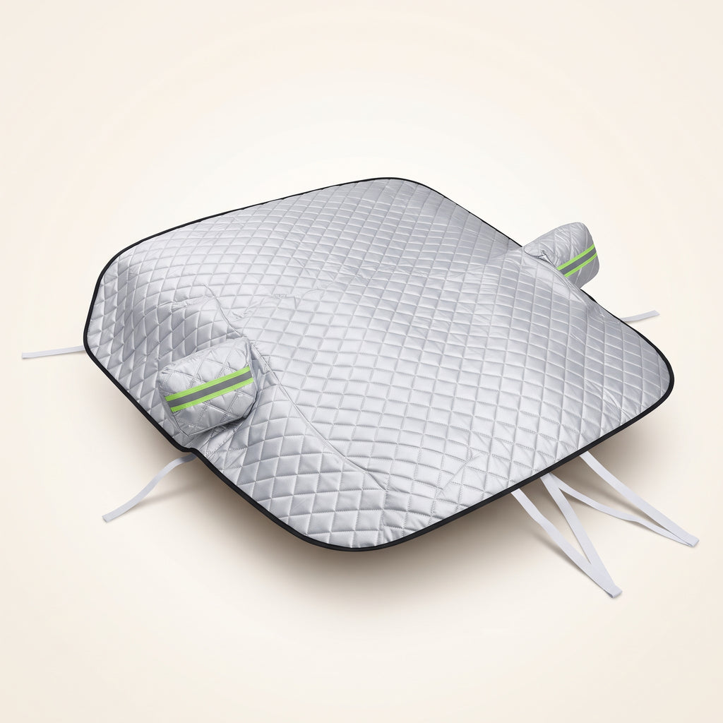 Quilted All-Season Windshield Snow & Sun Cover With Mirror Pockets