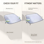 Quilted All-Season Windshield Snow & Sun Cover With Mirror Pockets