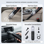Rechargeable Handheld Car Vacuum With Multi-Nozzle Cleaning Kit