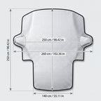 Reflective Front Windshield Snow & Sun Cover With Mirror Pockets