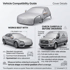 Reflective Front Windshield Snow & Sun Cover With Mirror Pockets