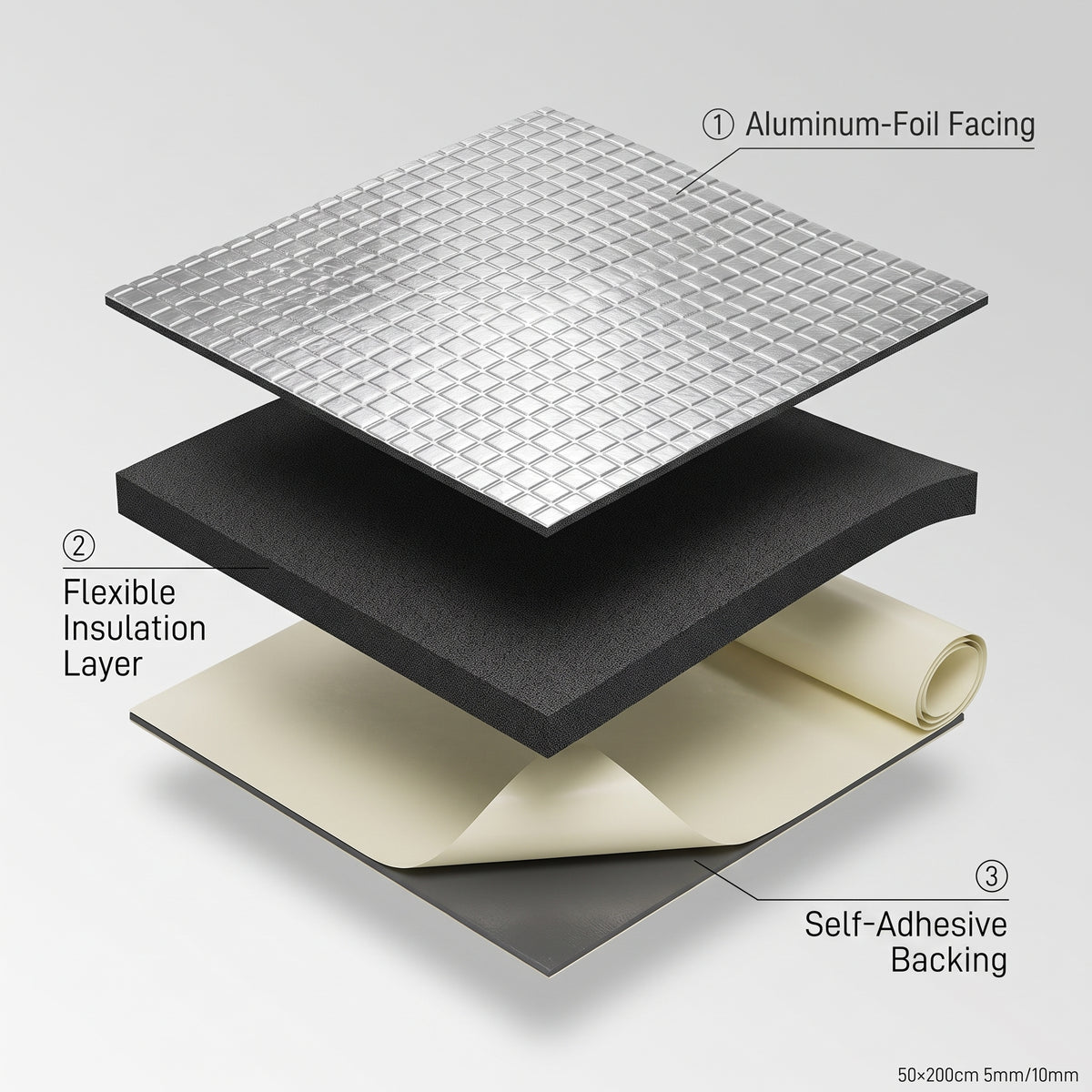Self-Adhesive 20x78in Automotive Heat & Sound Insulation Mat