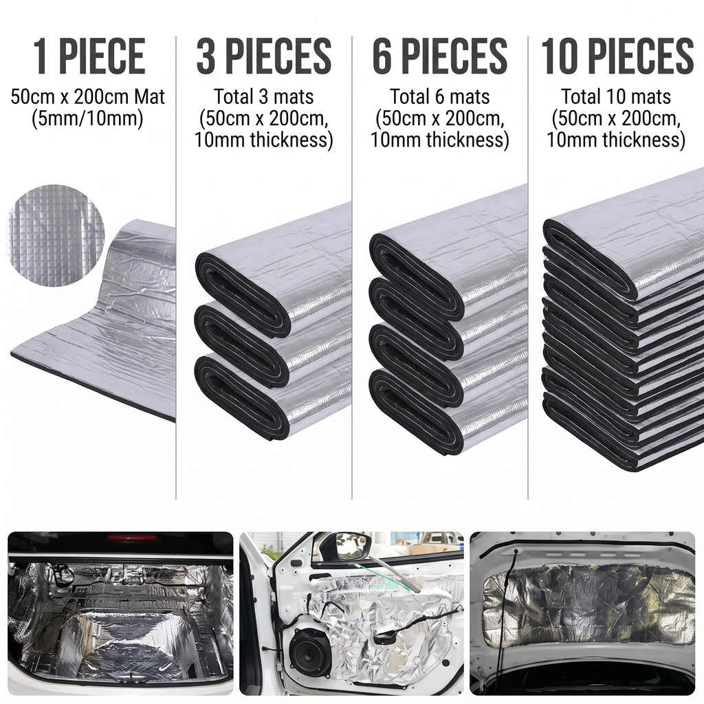 Self-Adhesive 20x78in Automotive Heat & Sound Insulation Mat