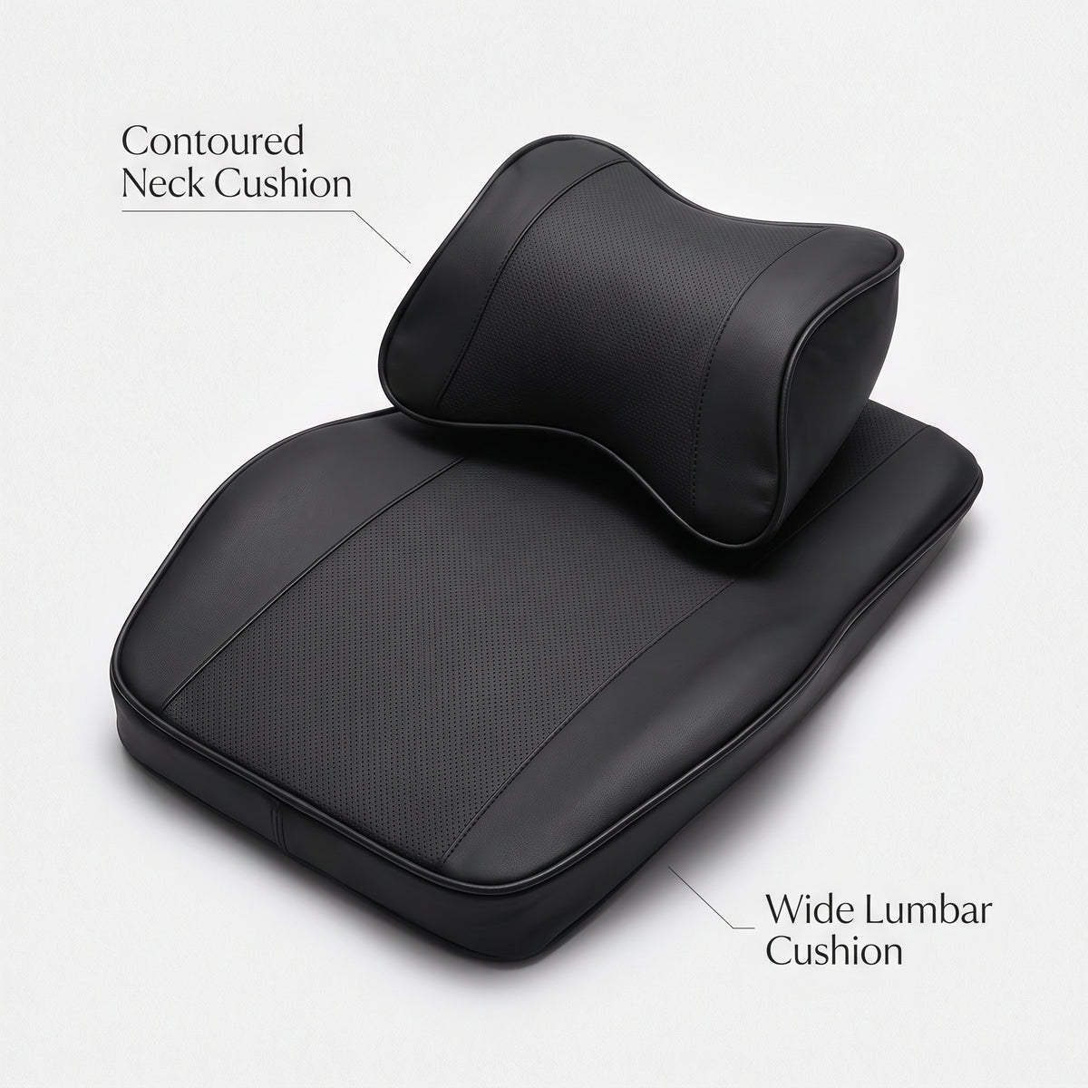 Slow-Rebound Car Neck & Lumbar Support Cushion Set