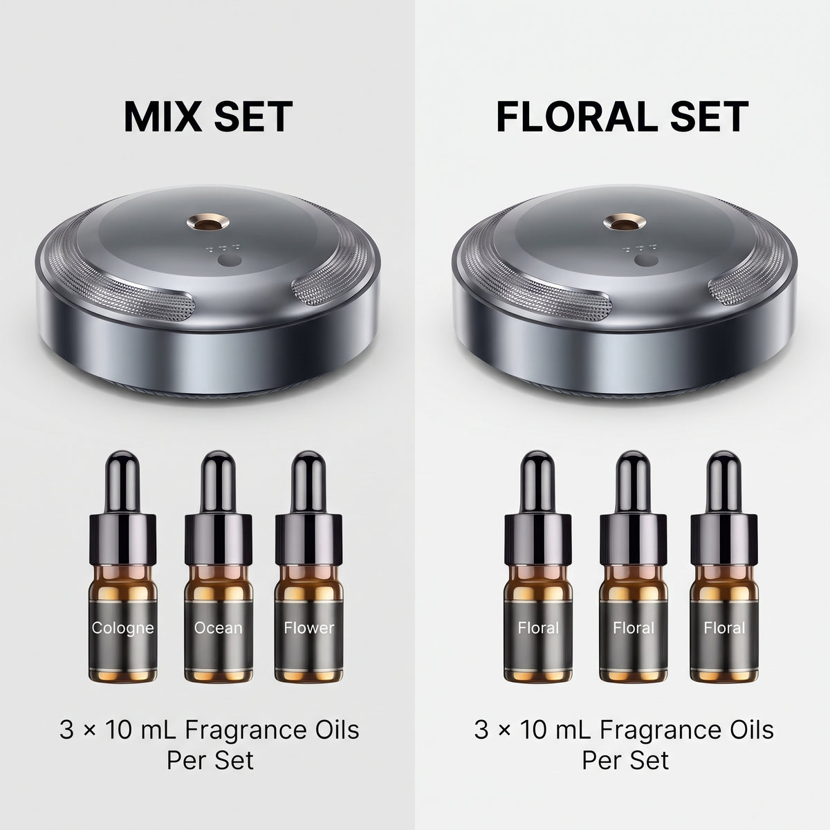 Smart Car Aroma Diffuser With Vibration Sensor & 3 Fragrance Oils