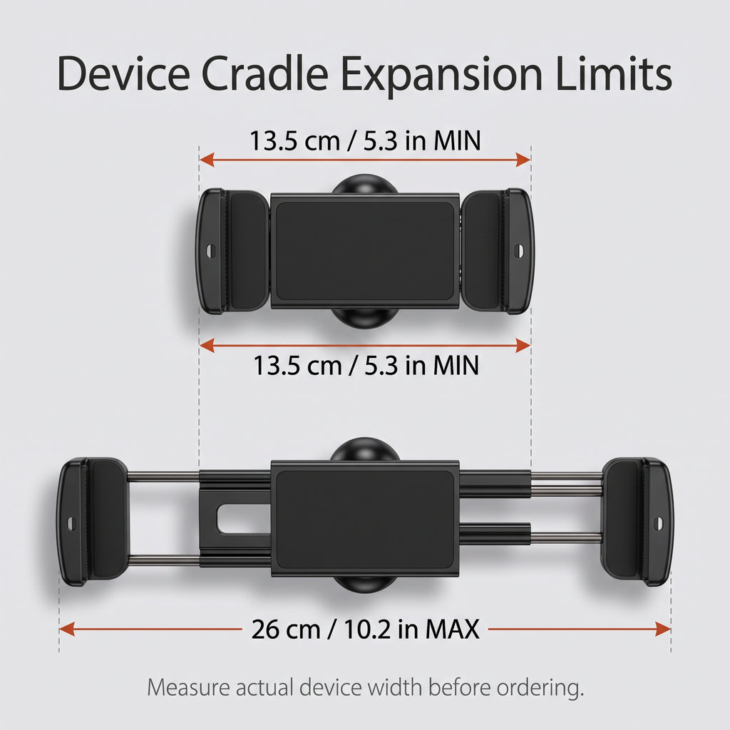 Telescopic Rear Seat Phone & Tablet Holder With 360° Rotation