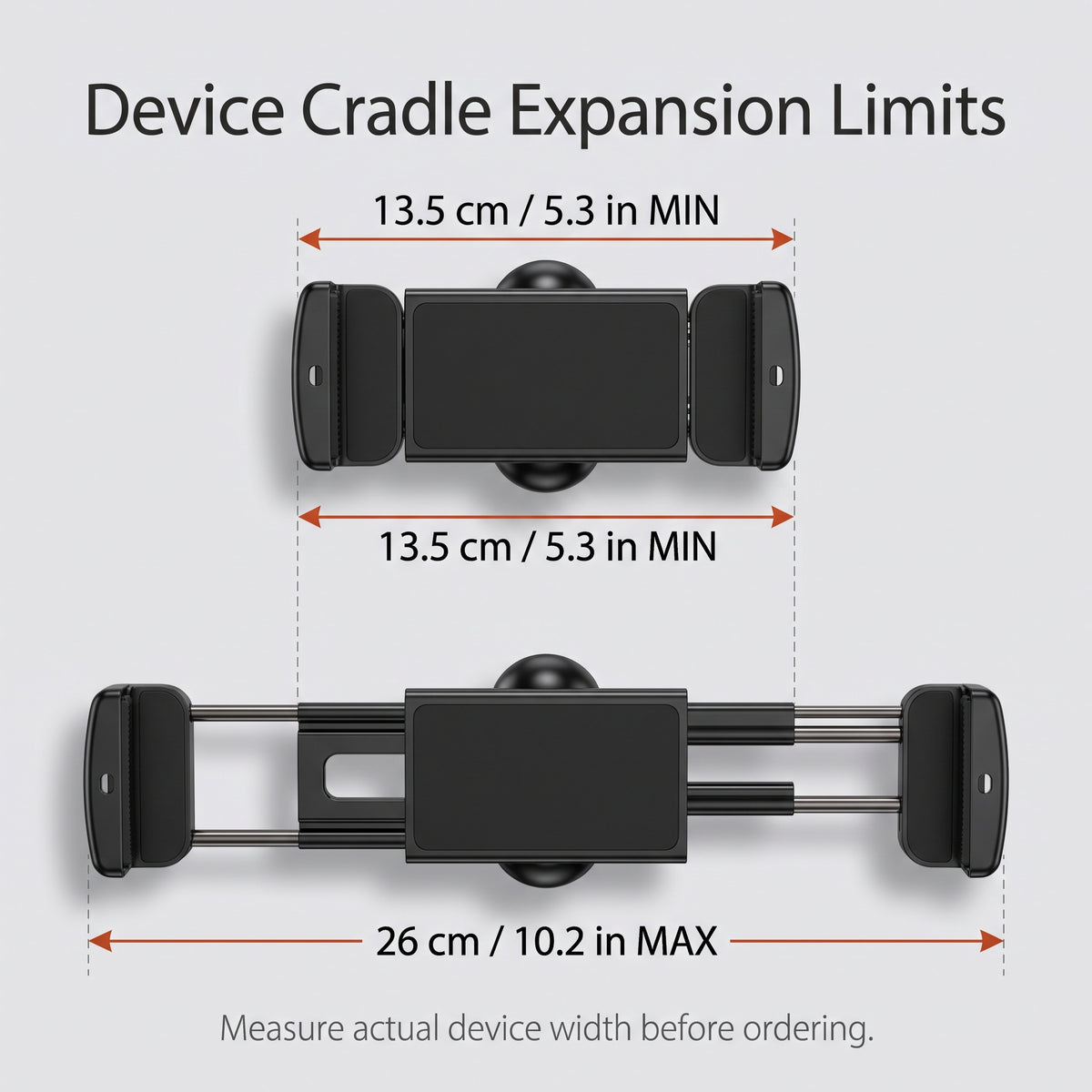 Telescopic Rear Seat Phone & Tablet Holder With 360° Rotation