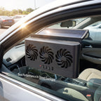 Triple-Fan Solar Car Window Exhaust Vent With Adjustable Speed