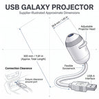 USB Car Galaxy Star Projector Light With Interchangeable Films