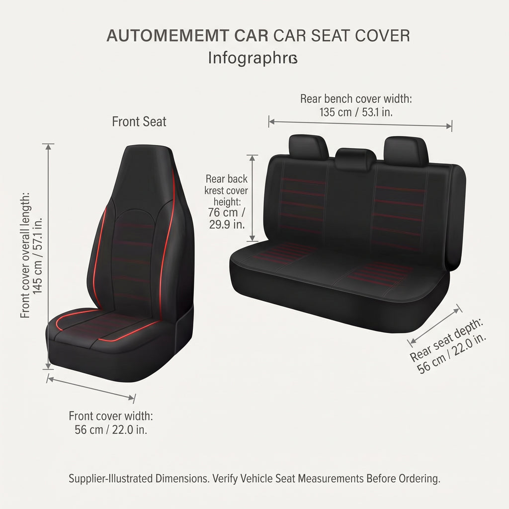Universal Car Seat Covers With Contrast Stitching