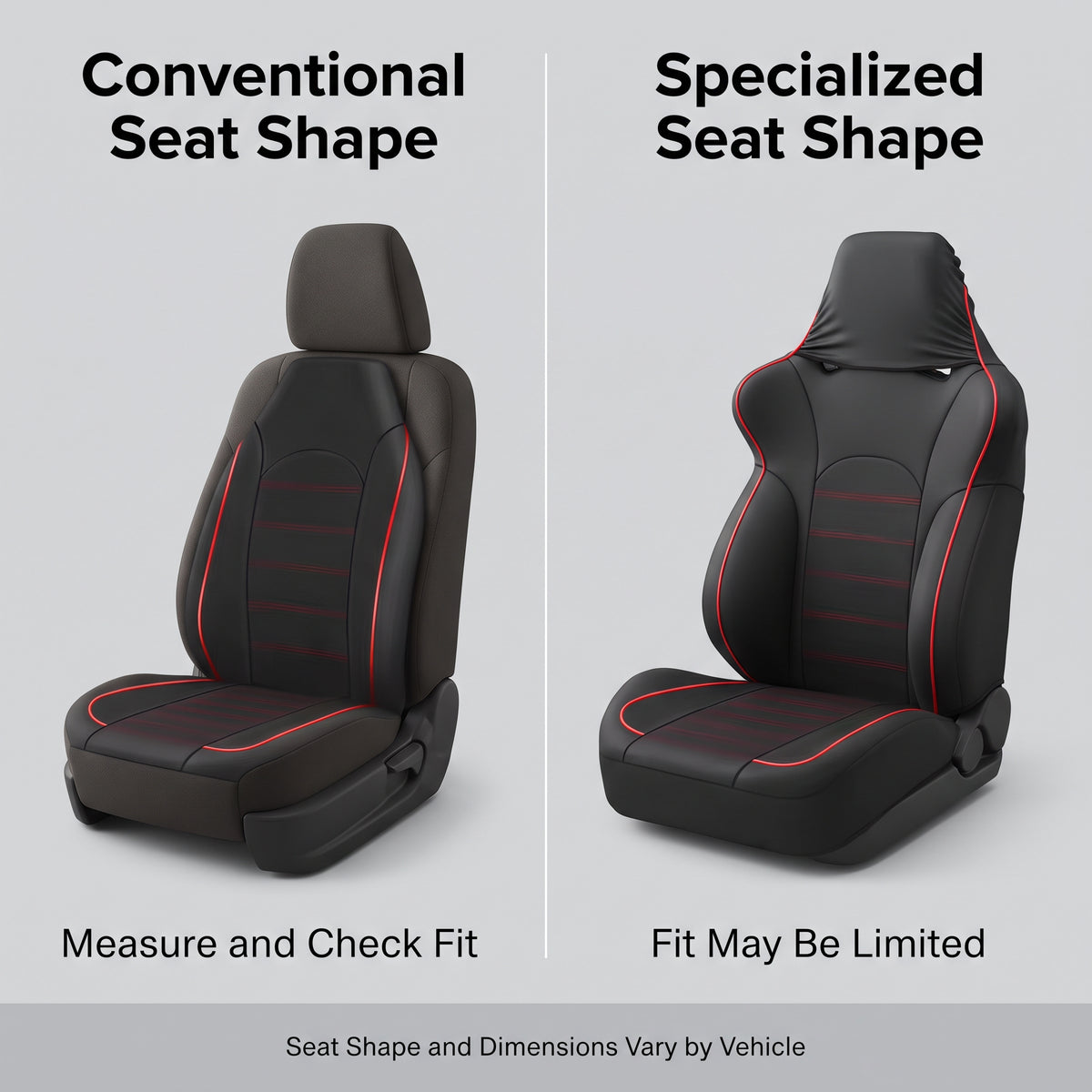 Universal Car Seat Covers With Contrast Stitching