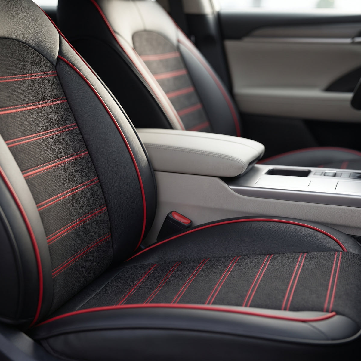 Universal Car Seat Covers With Contrast Stitching