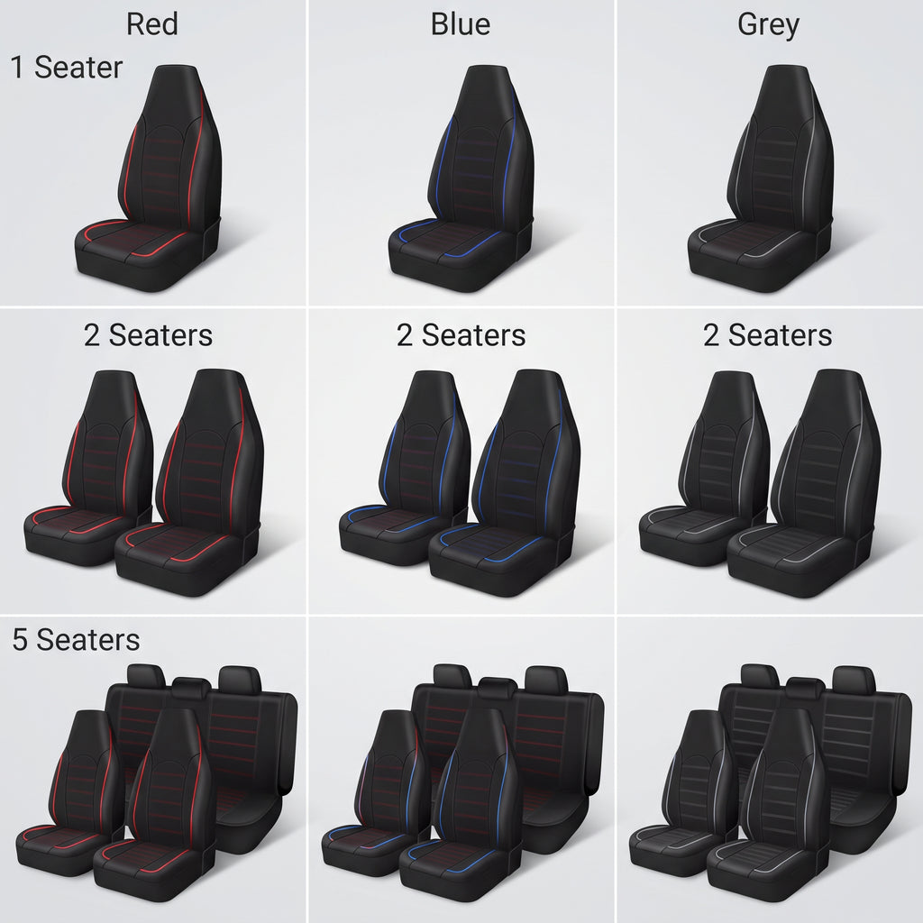 Universal Car Seat Covers With Contrast Stitching