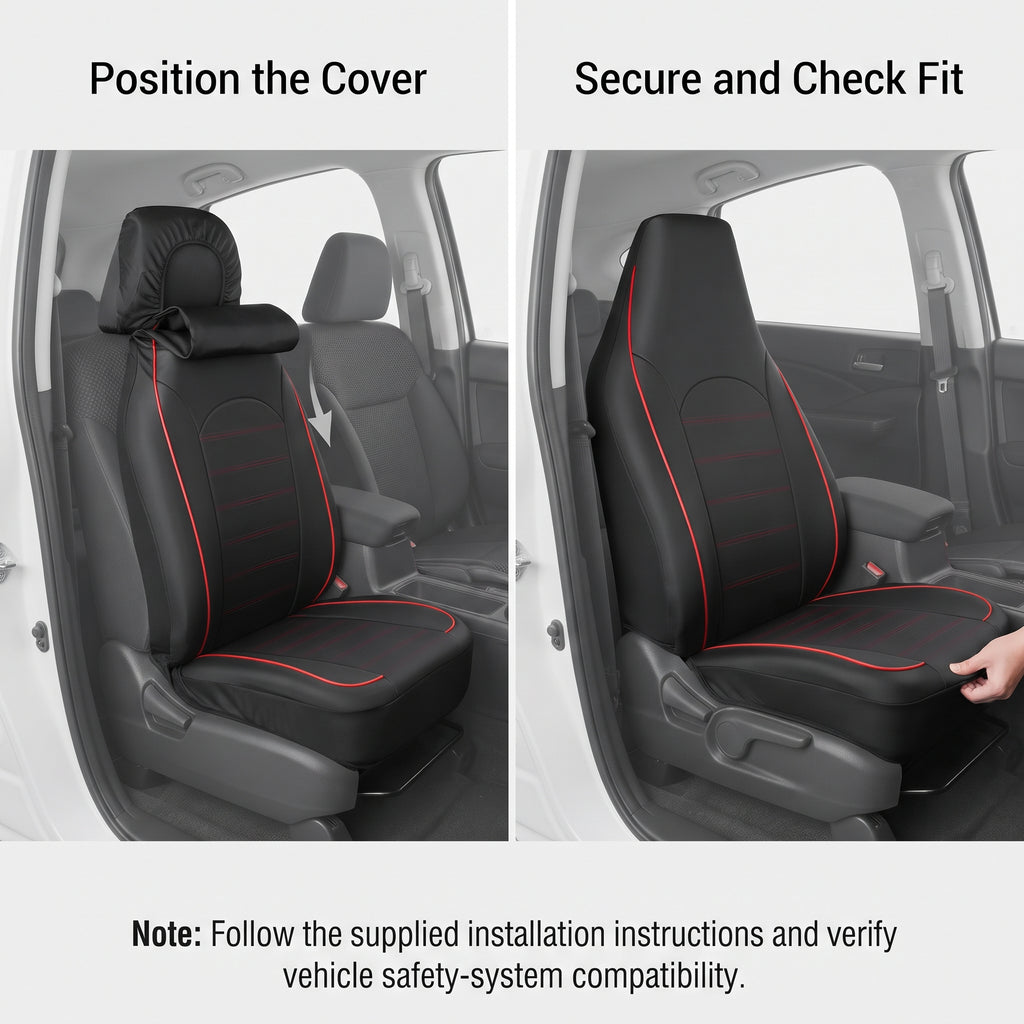 Universal Car Seat Covers With Contrast Stitching